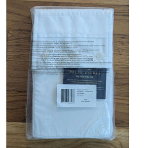 NWT Ralph Lauren King Sham Tux White Organic Cotton Palmer Percale Classic Crisp